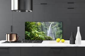 Szkło do Kuchni na Ścianę Orzeźwiający Wodospad Leśny