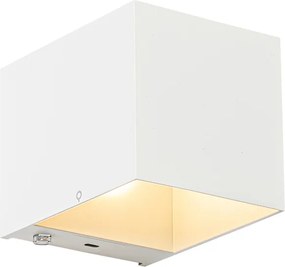 Zestaw 2 lamp ściennych biały z ściemniaczem do ładowania - Joris