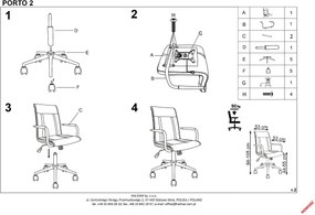 Eleganckie krzesło tapicerowane ekoskórą Porto 2 Halmar