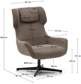 Brązowy fotel Zalina – Kave Home