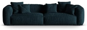 Ciemnoniebieska aksamitna sofa modułowa 320 cm Martina – Micadoni