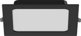 Mexen LDRR panel sufitowy downlight LED wpuszczany 17 x 17 cm, 12W, Zimna - 6500K, 780 lm, czarny - L211-017-1265-70