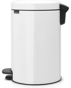 Biały stalowy kosz na śmieci z pedałem 12 l NewIcon – Brabantia