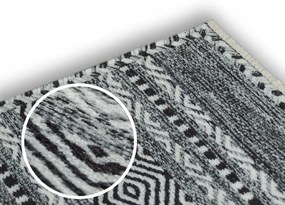 Dywan bawełniany Pescara  szaro-czarny 160 cm x 230 cm