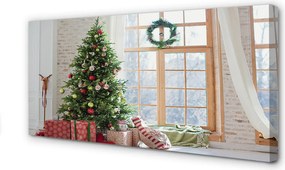 Obraz drukowany na płótnie Choinki i Prezenty