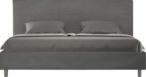 Łóżko bez stelaża tapicerowane 180x190 microfibra szary Mika