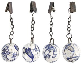Komplet 4 ceramicznych obciążników na obrus Esschert Design Garden
