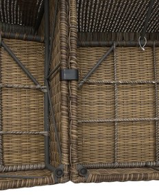 Rattanowy zestaw narożny modułowy BORNEO LUXURY dla 7 osób (brązowy)