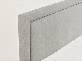 Szarobeżowe łóżko kontynentalne ze schowkiem 160x200 cm Fresco – Maison de Rêve