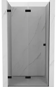 Mexen Lunar-F drzwi prysznicowe składane lewe 60 cm, transparent, czarne - 836-060-000-70-00-L