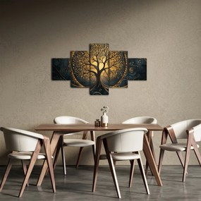 Obraz – Drzewo ze złotą aurą (125x70 cm)