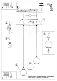 Czarna lampa wisząca ø 15 cm Grande – Nice Lamps