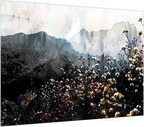 Obraz - Ilustracja przedstawiająca dzikie kwiaty (70x50 cm)