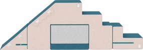 AIYAPLAY Sofa do zabawy z aksamitu, 2-częściowa piankowa kanapa dziecięca, do prania, modułowa, dla dzieci 0,5–3 lat | Aosom PL