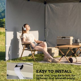 Outsunny 3-częściowy zestaw bocznych ścian z zamknięciem na suwak do pawilonu 3x3 m, ciemnoniebieski | Aosom PL