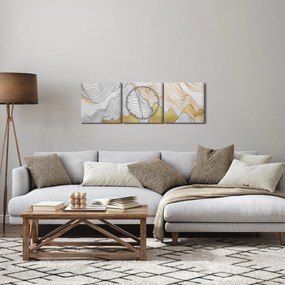 Obraz - Decor III. (z zegarem) (90x30 cm)