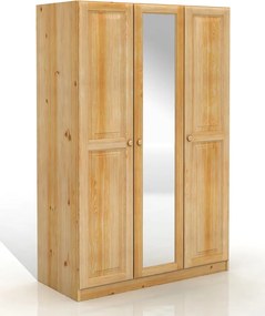 Szafa sosnowa Nova 3D z lustrem