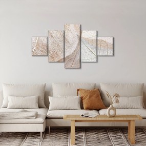 Obraz - Beżowe liście (125x70 cm)