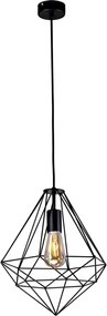 Czarna wisząca pojedyncza lampa R7-C37