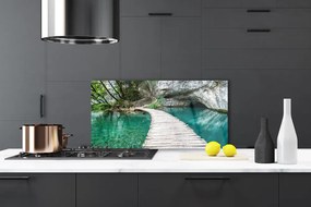 Panel Szklany Most nad Cichym Jeziorem