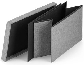 Szara pufa FURELA XL 60 x 38 x 38 cm