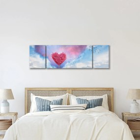 Obraz - Drzewo z różowym sercem (170x50 cm)