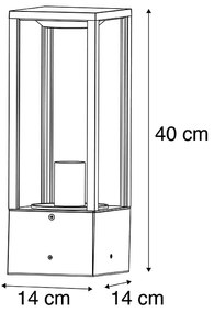 Zewnetrzna Przemysłowa lampa zewnętrzna czarna 40 cm IP44 - CharloisDesignerski Oswietlenie zewnetrzne