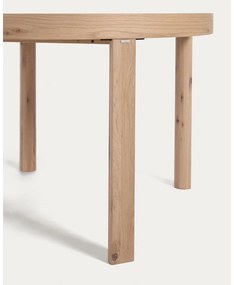 Okrągły rozkładany stół z dodatkowym blatem w dekorze dębu ø 120 cm Colleen – Kave Home