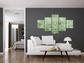Obraz - Poranna rosa na źdźbłach trawy (125x70 cm)