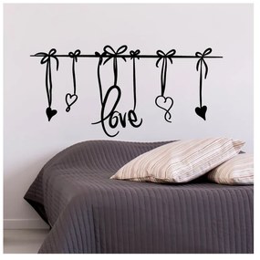 Biała naklejka Fanastick Love Headboard