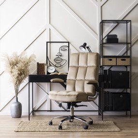 Pikowane krzesło biurowe z weluru London