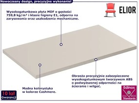 Beżowy blat do szafki umywalkowej 80 cm - Edar 5X