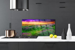 Panel Szklany do Kuchni Bezkres Zielonej Łąki