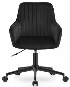 Krzesło obrotowe welurowe czarne Z7-T05