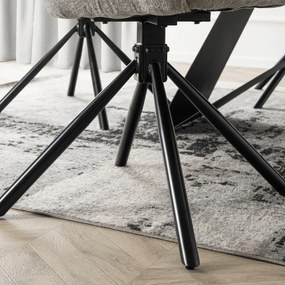 Krzesło Tapicerowane FLAV Szare Nowoczesne