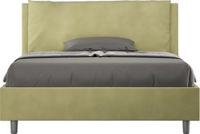 Łóżko bez stelaża tapicerowane 140x200 microfibra zielony Antea Large