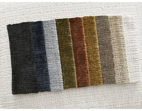 Biały narożnik z tkaniny szenilowej (lewostronny/z szezlongiem) Leonore – Bobochic Paris