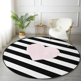 Czarno-biały dywan dziecięcy ø 120 cm Comfort – Mila Home