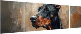 Obraz - Portret Dobrmana (170x50 cm)