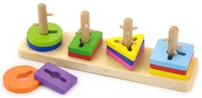 Drewniane klocki viga toys z sorterem kształtów