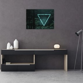 Obraz - Neonowy trójkąt w dżungli (70x50 cm)