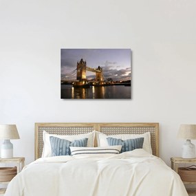 Obraz na szkle - Tower Bridge nocą (70x50 cm)