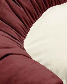 Poduszka kwiatek Mia II XXL kolor czerwony tkanina połyskliwa, welwetowa