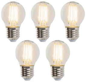 Zestaw 5 x żarówka LED E27 filament 5W 470 lm 2700 K ściemnialna