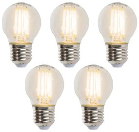 Zestaw 5 żarówek LED E27 z możliwością ściemniania 5W 470lm 2700K