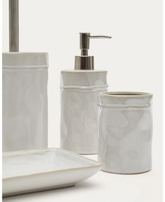 Kremowy ceramiczny kubek na szczoteczki do zębów Savel – Kave Home