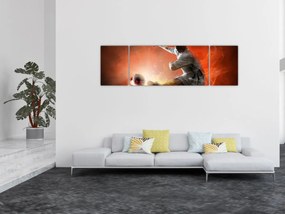 Obraz - Piłkarz (170x50 cm)