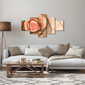 Obraz - Abstrakcyjny róż z białym tłem (125x70 cm)