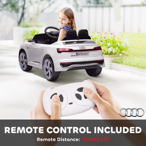 AIYAPLAY Elektryczny Samochód dla Dzieci Audi Q8 12V, Sterowanie Pilotem, Światła, Muzyka, Biały