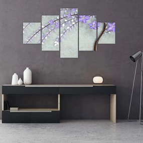 Obraz - Fioletowy deszcz (125x70 cm)